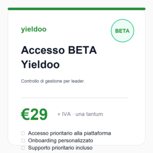 Accesso BETA Yieldoo